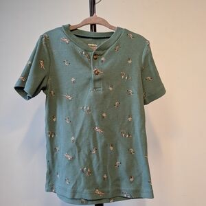 Carter's Teal Kids Tee with Animal Pattern
